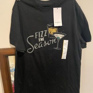Goodfellow & Co Black 'Fizz the Season' Tee